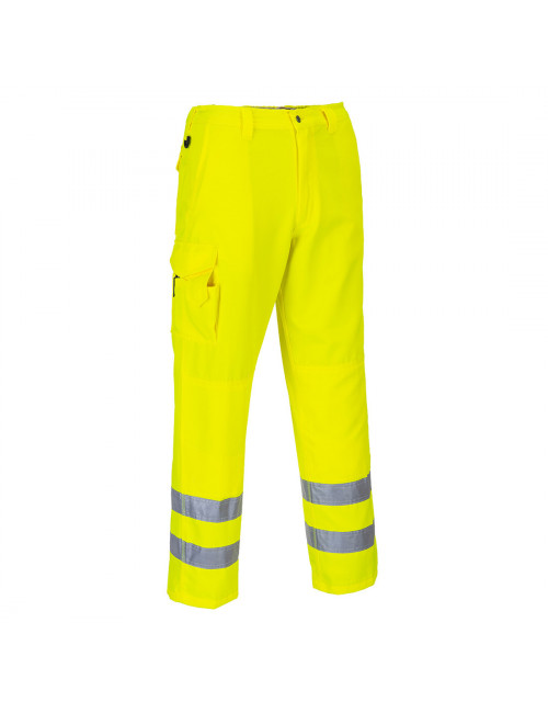 Spodnie bojówki ostrzegawcze żółty Portwest