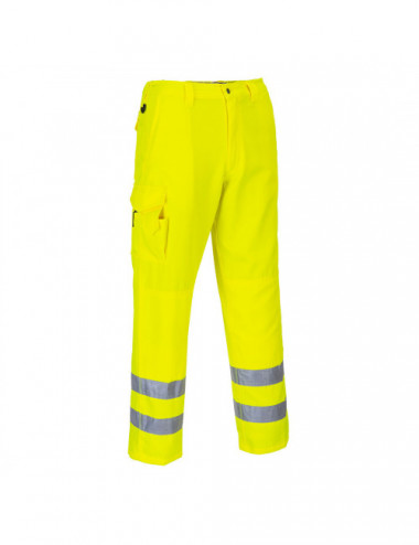 Spodnie bojówki ostrzegawcze żółty tall Portwest