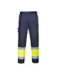 Zweifarbige Cargohose mit reflektierendem Element, gelb/marineblau Portwest