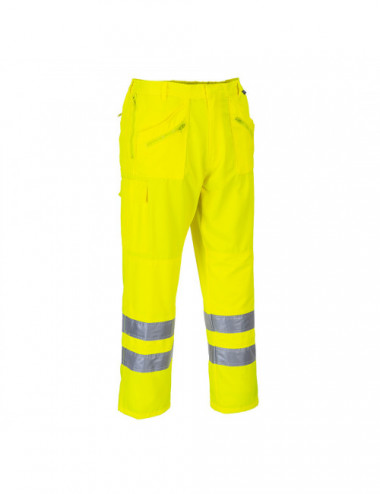 Spodnie bojówki ostrzegawcze żółty Portwest