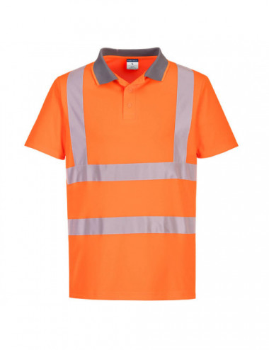 Eco short sleeve hi-vis polo shirt (6 pack) orange Portwest