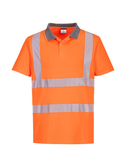 Eco short sleeve hi-vis polo shirt (6 pack) orange Portwest