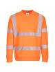 Orangefarbener Öko-Warnpullover Portwest