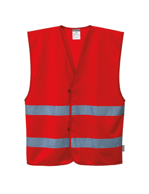 "Malfini Iona Red Vest: High-Visibility, Customizable Logo, Comfort &