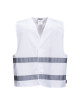 "White Iona Vest by Portwest: High-Visibility, Comfortable, Ideal for