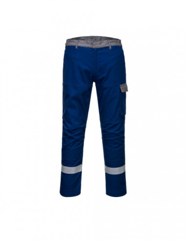 Spodnie dwukolorowe bizflame ultra niebieski royal short Portwest