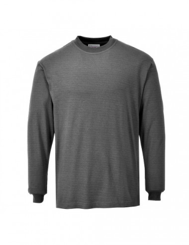 Antistatic flame retardant long sleeve t-shirt gray Portwest