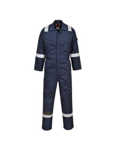 Flame resistant insect repellent coverall navy Portwest