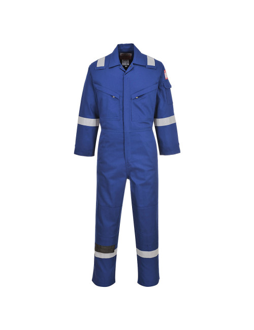 Lightweight flame retardant anti static coverall 280g royal blue Portwest