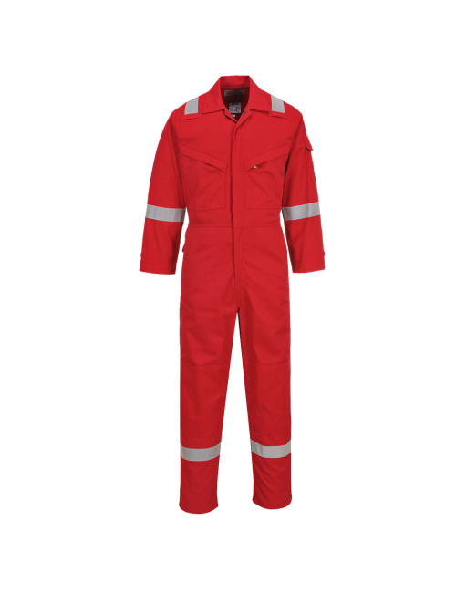 Lightweight flame resistant antistatic coverall 280g red Portwest