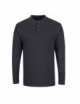 Henley long sleeve t-shirt flame retardant and antistatic navy Portwest