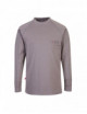 2Flame retardant and antistatic long sleeve t-shirt gray Portwest