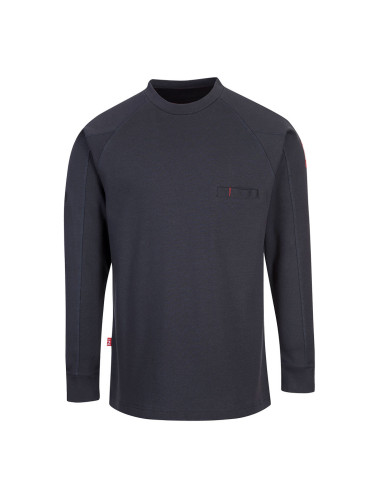 Flame retardant and antistatic long sleeve t-shirt navy Portwest