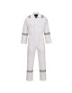 Flame retardant anti static coverall 350g white Portwest