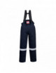 Winter flame resistant antistatic bib trousers navy Portwest