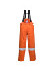 Flame retardant static winter bib trousers orange Portwest