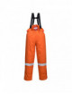 Flame retardant static winter bib trousers orange Portwest