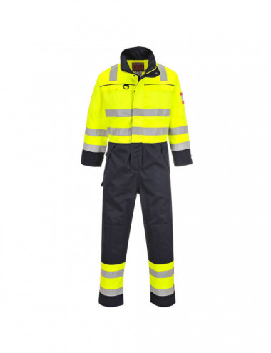 Multi-norm hi-vis coverall yellow/navy Portwest