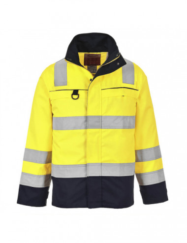 Multi-norm flame resistant jacket yellow/navy Portwest