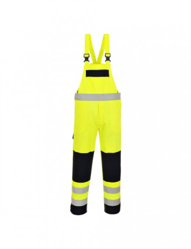 Flame retardant dungarees multi-norm yellow/navy Portwest