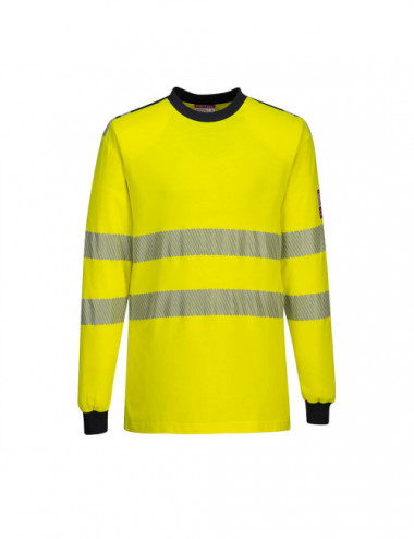 T-shirt ostrzegawczy trudnopalny wx3 żółto/granatowy Portwest