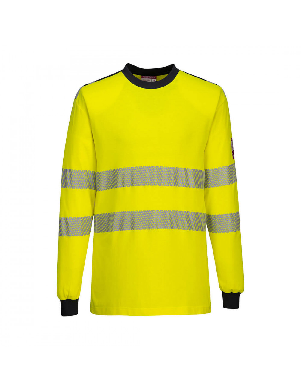 T-shirt ostrzegawczy trudnopalny wx3 żółto/granatowy Portwest