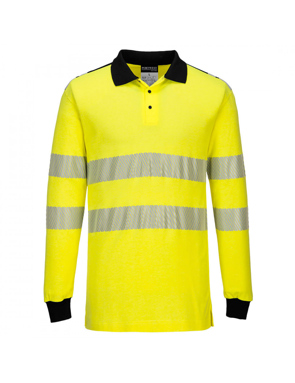 Trudnopalna ostrzegawcza koszulka polo żółto/czarny Portwest