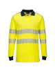 Flame resistant hi-vis polo yellow/navy Portwest