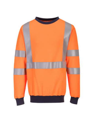 Orangefarbenes flammhemmendes Sweatshirt von Portwest