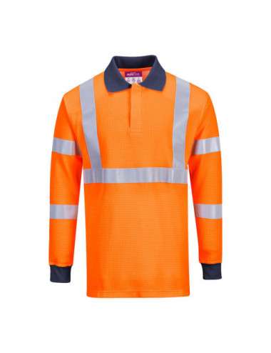 Ris flame retardant hi-vis polo shirt orange Portwest