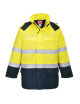 Bizflame multi arc hi-vis jacket yellow/navy Portwest