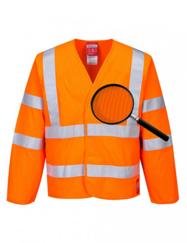 Flame retardant static hi-vis jacket orange Portwest