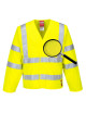 Flame retardant hi-vis jacket yellow Portwest