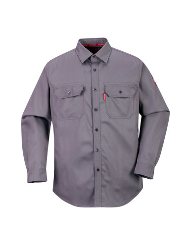 Flame resistant shirt bizflame 88/12 grey Portwest