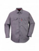 2Flame resistant shirt bizflame 88/12 grey Portwest