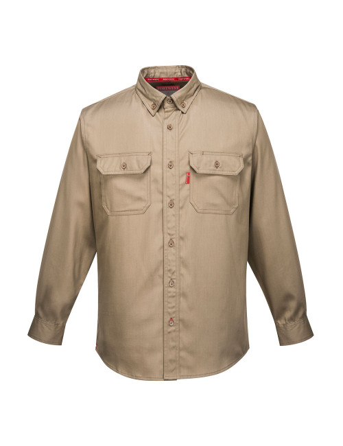 Bizflame 88/12 khaki flame retardant shirt Portwest