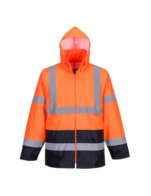 Classic hi-vis rain jacket orange/navy Portwest
