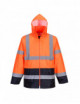 Classic hi-vis rain jacket orange/navy Portwest