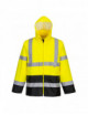 Classic hi-vis yellow/black rain jacket Portwest