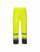 2Klasyczne spodnie przeciwdeszczowe, ostrzegawcze i kontrastowe żółto/czarny Portwest