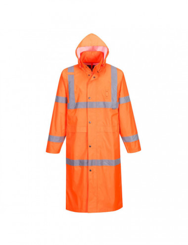 Waterproof hi-vis coat 122cm orange Portwest