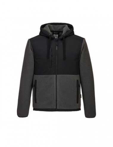 Kx3 borg fleece jacket black/grey Portwest