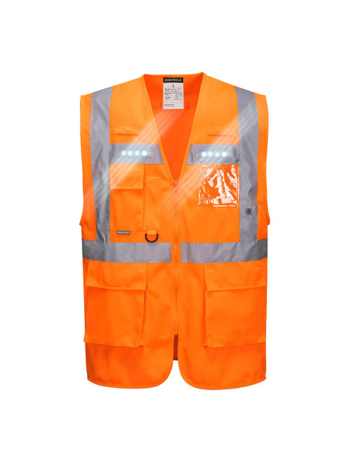 Executive led vest orion orange Portwest