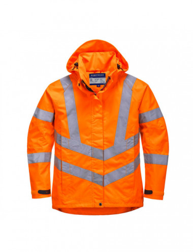 Women`s hi-vis and vapor permeable jacket orange Portwest