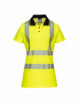 Damska koszulka ostrzegawcza polo żółto/czarny Portwest