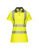 Women`s hi-vis polo yellow/grey Portwest