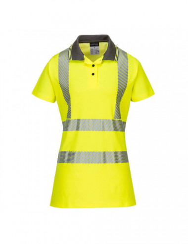 Damska koszulka ostrzegawcza polo żółto/szary Portwest