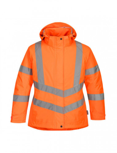 Women`s hi-vis winter jacket orange Portwest