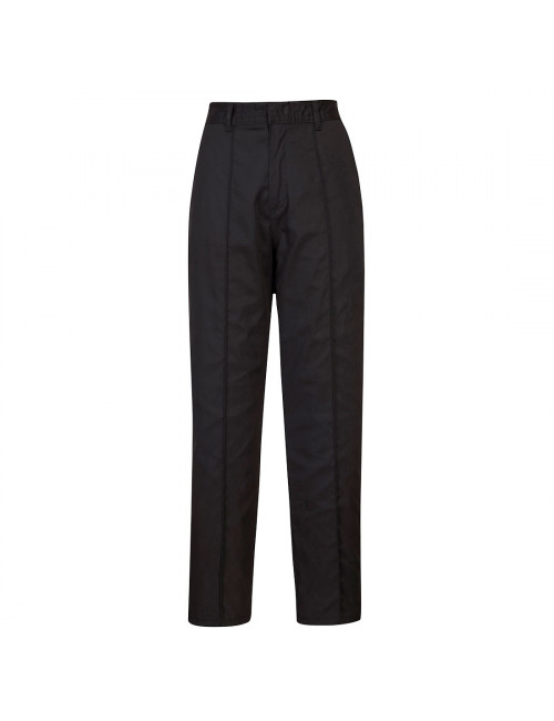 Women`s elastic waist trousers black Portwest
