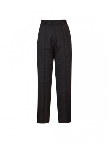 Women`s black tall elastic waist trousers Portwest